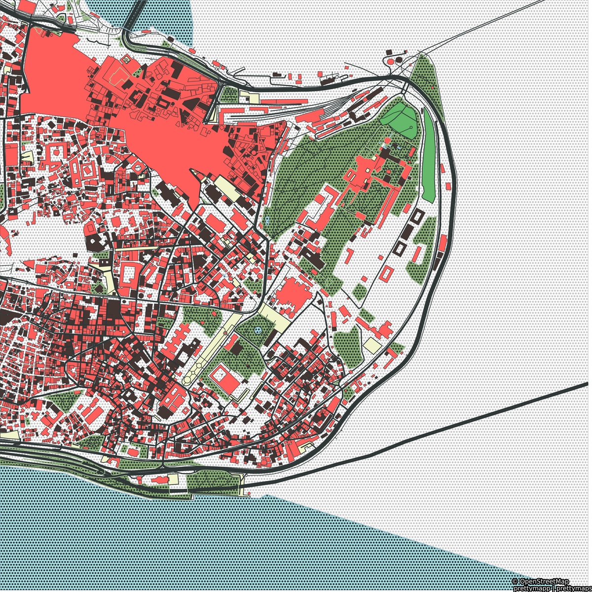 Mapa artístico de Istanbul en estilo Auburn